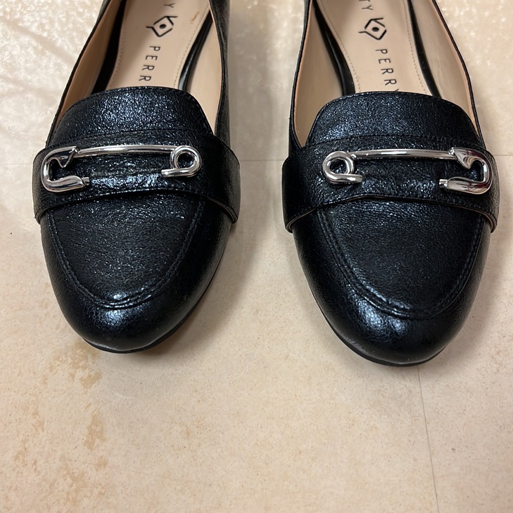 Katy Perry Black Silver The Pinz Slipper Loafer Flats,‎ size 7 - Picture 5 of 15